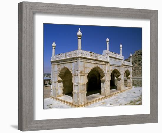 Kabul, Marble Pavilion in the Grounds of Babur's Garden Where His Tomb Lies in Kabul, Afghanistan-Antonia Tozer-Framed Photographic Print