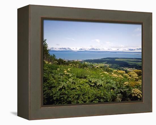 Kachemak Bay From Homer Looking To the Kenai Mountains Across Homer Spit, Alaska, USA-Bernard Friel-Framed Premier Image Canvas