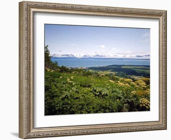 Kachemak Bay From Homer Looking To the Kenai Mountains Across Homer Spit, Alaska, USA-Bernard Friel-Framed Photographic Print