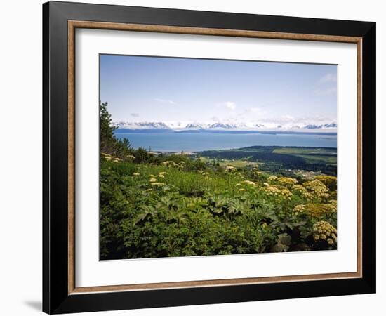 Kachemak Bay From Homer Looking To the Kenai Mountains Across Homer Spit, Alaska, USA-Bernard Friel-Framed Photographic Print