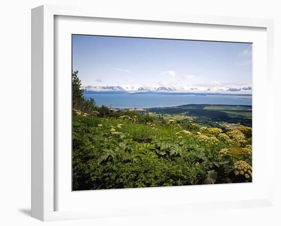 Kachemak Bay From Homer Looking To the Kenai Mountains Across Homer Spit, Alaska, USA-Bernard Friel-Framed Photographic Print