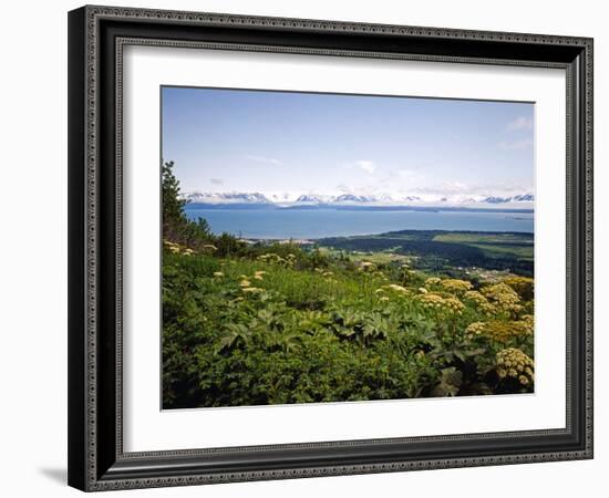 Kachemak Bay From Homer Looking To the Kenai Mountains Across Homer Spit, Alaska, USA-Bernard Friel-Framed Photographic Print