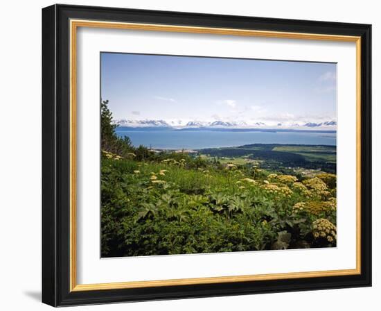 Kachemak Bay From Homer Looking To the Kenai Mountains Across Homer Spit, Alaska, USA-Bernard Friel-Framed Photographic Print