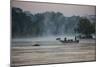 Kafue NP, Zambia. Tourist On A Boat Tour Of Kafue River Enjoys Morning Mist Before The Sun Rises-Karine Aigner-Mounted Photographic Print