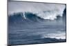 Kai Lenny on Stand Up Paddle Board Surfing Monster Waves at Pe'Ahi Jaws, North Shore Maui-Janis Miglavs-Mounted Photographic Print