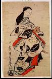 Standing Courtesan, Pub. 1710, (Kakemono-E Size, Hand-Coloured Woodblock Print)-Kaigetsudo Anchi-Giclee Print