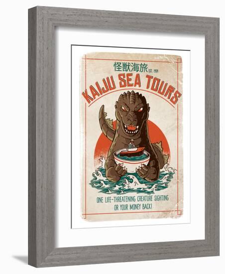 Kaiju Sea Tours-Michael Buxton-Framed Art Print