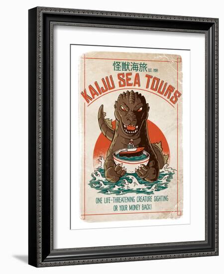 Kaiju Sea Tours-Michael Buxton-Framed Art Print