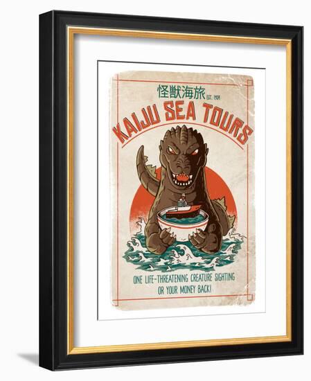 Kaiju Sea Tours-Michael Buxton-Framed Art Print