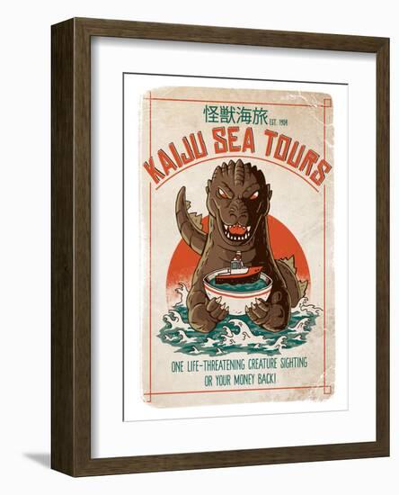 Kaiju Sea Tours-Michael Buxton-Framed Art Print