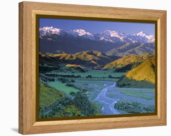 Kaikoura Range, South Island, New Zealand-Doug Pearson-Framed Premier Image Canvas