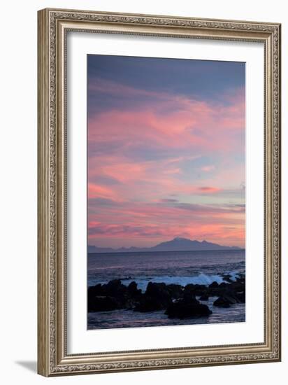 Kaikoura Ranges in South Island at Sunset from Wellington, North Island, New Zealand, Pacific-Nick-Framed Photographic Print