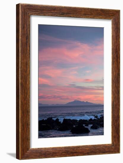 Kaikoura Ranges in South Island at Sunset from Wellington, North Island, New Zealand, Pacific-Nick-Framed Photographic Print