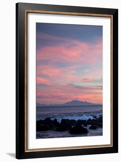 Kaikoura Ranges in South Island at Sunset from Wellington, North Island, New Zealand, Pacific-Nick-Framed Photographic Print