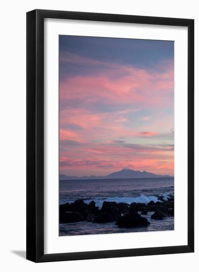 Kaikoura Ranges in South Island at Sunset from Wellington, North Island, New Zealand, Pacific-Nick-Framed Photographic Print