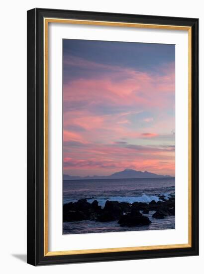 Kaikoura Ranges in South Island at Sunset from Wellington, North Island, New Zealand, Pacific-Nick-Framed Photographic Print