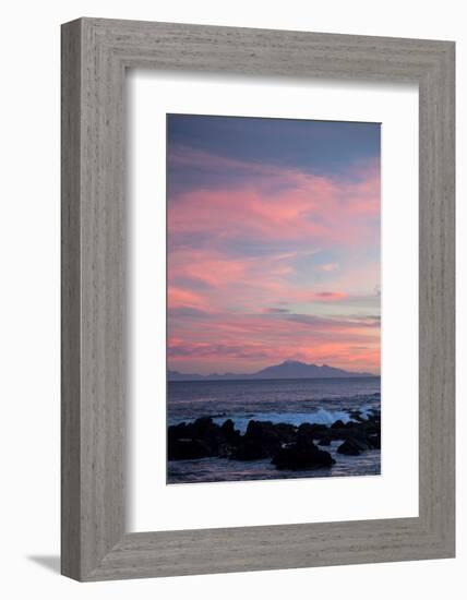 Kaikoura Ranges in South Island at Sunset from Wellington, North Island, New Zealand, Pacific-Nick-Framed Photographic Print