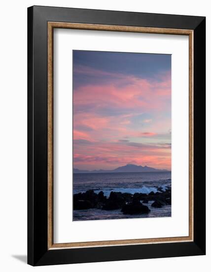 Kaikoura Ranges in South Island at Sunset from Wellington, North Island, New Zealand, Pacific-Nick-Framed Photographic Print