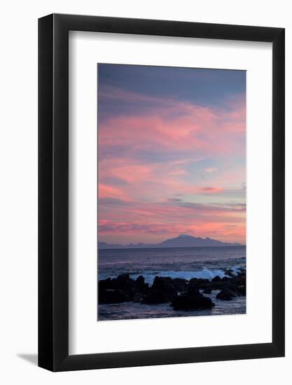 Kaikoura Ranges in South Island at Sunset from Wellington, North Island, New Zealand, Pacific-Nick-Framed Photographic Print