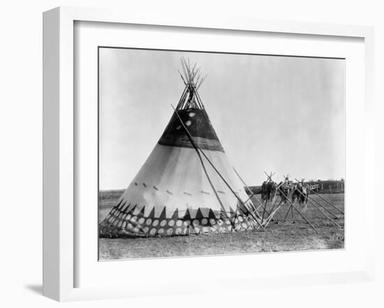 Kainai Tepee, c1927-Edward S. Curtis-Framed Giclee Print