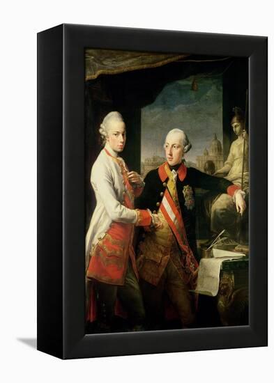 Kaiser Joseph II (1741-90), and the Grand Duke Leopold of Tuscany, 1769-Pompeo Batoni-Framed Premier Image Canvas