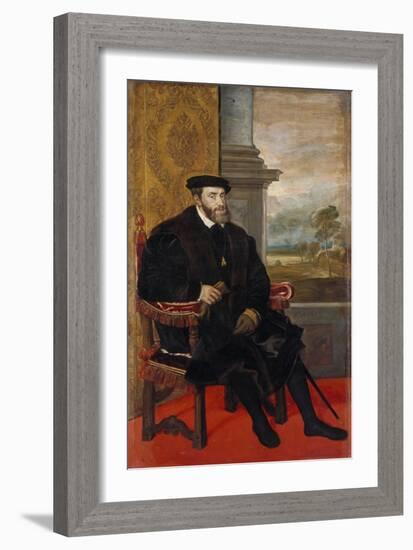 Kaiser Karl V, 1548-Titian (Tiziano Vecelli)-Framed Giclee Print