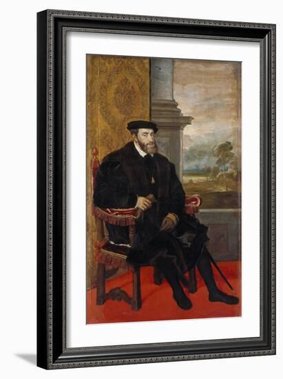 Kaiser Karl V, 1548-Titian (Tiziano Vecelli)-Framed Giclee Print