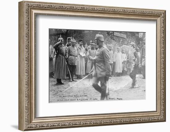 Kaiser Wilhelm at the Crown Prince's headquarters, 1914-5-null-Framed Photographic Print