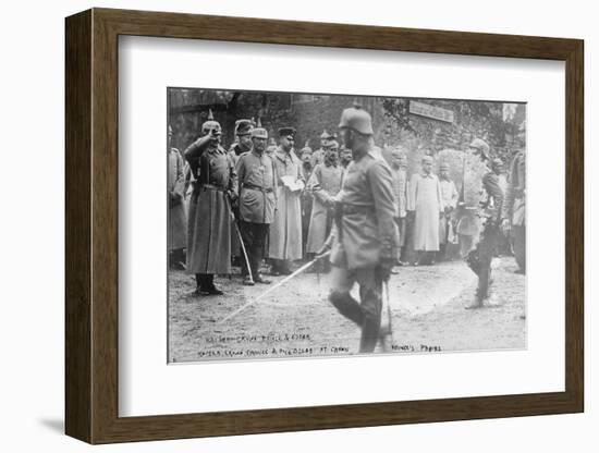 Kaiser Wilhelm at the Crown Prince's headquarters, 1914-5-null-Framed Photographic Print