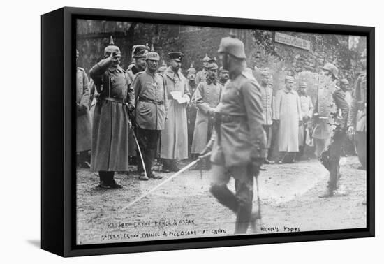 Kaiser Wilhelm at the Crown Prince's headquarters, 1914-5-null-Framed Premier Image Canvas