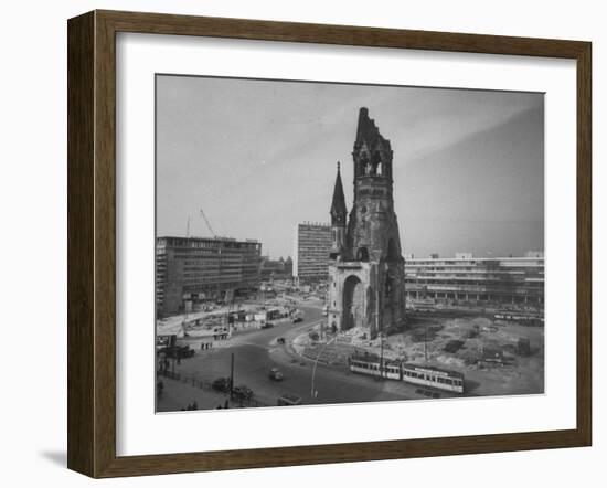 Kaiser-Wilhelm Church Standing Among New Construction-null-Framed Photographic Print