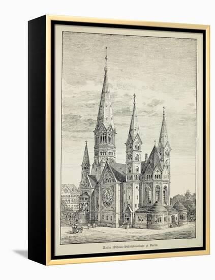 Kaiser-Wilhelm-Gedachtniskirche (Kaiser Wilhelm Memorial Church) in Berlin, Germany, 19th Century-null-Framed Premier Image Canvas