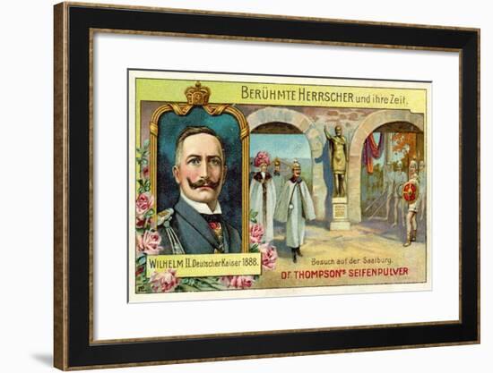 Kaiser Wilhelm II Visiting the Saalburg, Germany-null-Framed Giclee Print