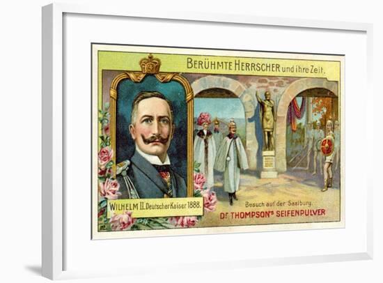 Kaiser Wilhelm II Visiting the Saalburg, Germany-null-Framed Giclee Print