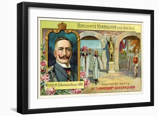 Kaiser Wilhelm II Visiting the Saalburg, Germany-null-Framed Giclee Print