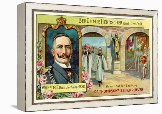 Kaiser Wilhelm II Visiting the Saalburg, Germany-null-Framed Premier Image Canvas
