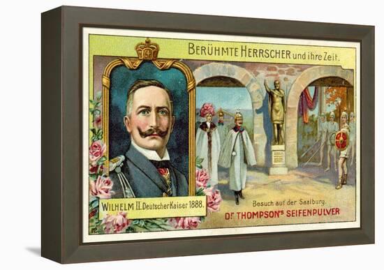 Kaiser Wilhelm II Visiting the Saalburg, Germany-null-Framed Premier Image Canvas