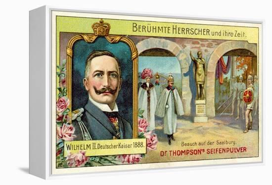 Kaiser Wilhelm II Visiting the Saalburg, Germany-null-Framed Premier Image Canvas