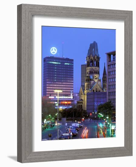 Kaiser Wilhelm Memorial Church, Kurfurstendamm Area, Berlin, Germany-Walter Bibikow-Framed Photographic Print