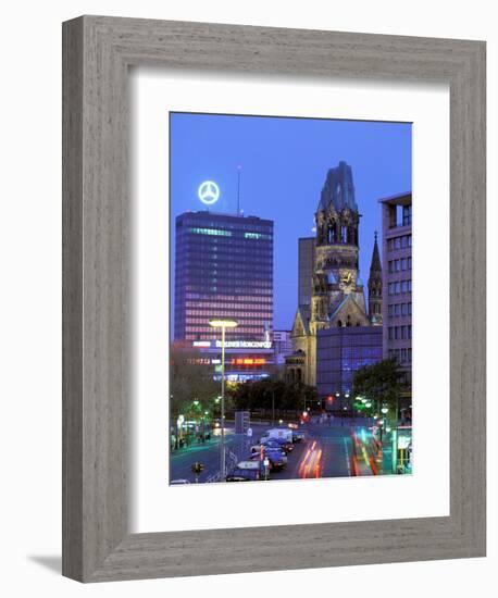 Kaiser Wilhelm Memorial Church, Kurfurstendamm Area, Berlin, Germany-Walter Bibikow-Framed Photographic Print