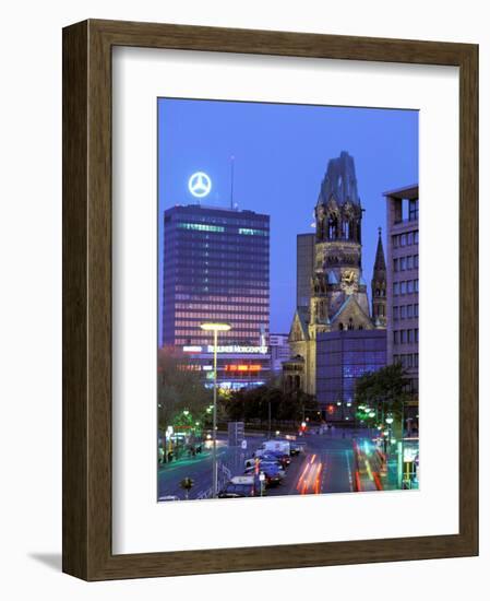 Kaiser Wilhelm Memorial Church, Kurfurstendamm Area, Berlin, Germany-Walter Bibikow-Framed Photographic Print