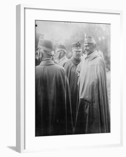 Kaiser Wilhelm with his troops, 1914-18-null-Framed Photographic Print