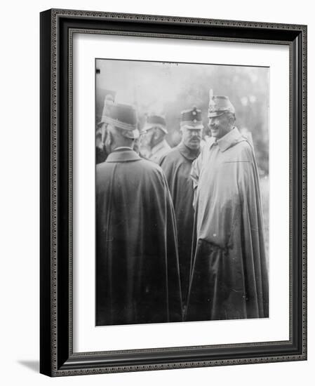 Kaiser Wilhelm with his troops, 1914-18-null-Framed Photographic Print