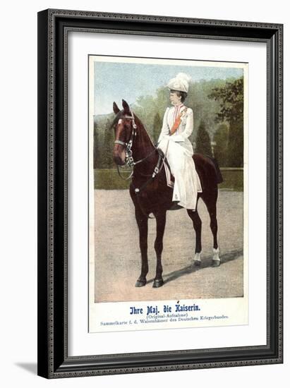 Kaiserin Auguste Viktoria Zu Pferd, Waisenhäuser-null-Framed Giclee Print