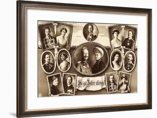 Kaiserpaar, Wilhelm II, Prinzen, Gattinnen, Npg 4936-null-Framed Giclee Print