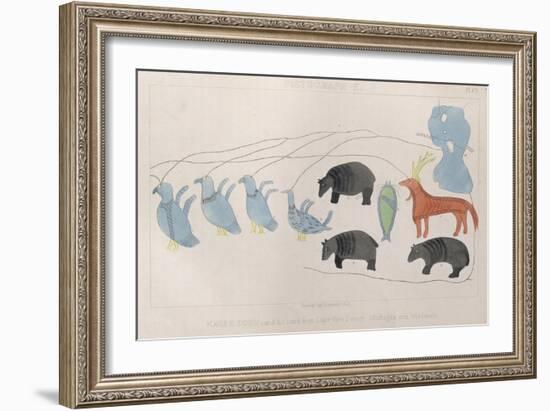 Kaizheosh and His Band from Lake Vieu Desert, Michegan and Wisconsin, from 'Information…-Seth Eastman-Framed Giclee Print