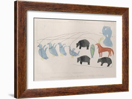 Kaizheosh and His Band from Lake Vieu Desert, Michegan and Wisconsin, from 'Information…-Seth Eastman-Framed Giclee Print
