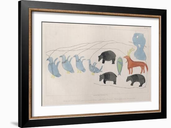 Kaizheosh and His Band from Lake Vieu Desert, Michegan and Wisconsin, from 'Information…-Seth Eastman-Framed Giclee Print