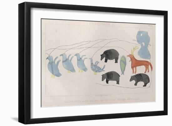 Kaizheosh and His Band from Lake Vieu Desert, Michegan and Wisconsin, from 'Information…-Seth Eastman-Framed Giclee Print