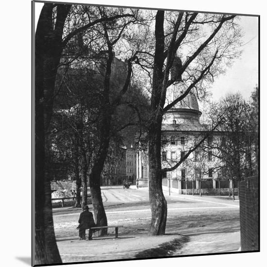 Kajetanerplatz and the Hohensalzburg Fortress, Salzburg, Austria, C1900-Wurthle & Sons-Mounted Photographic Print